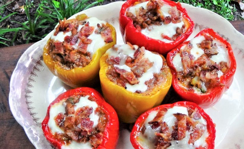 Stuffed Peppers with Fontina and Bacon