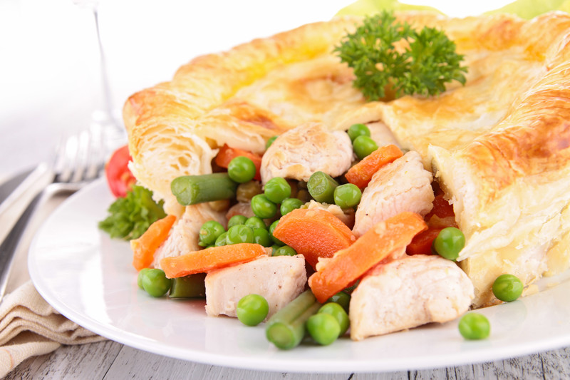 Herbed Chicken Pot Pie with Puff Pastry