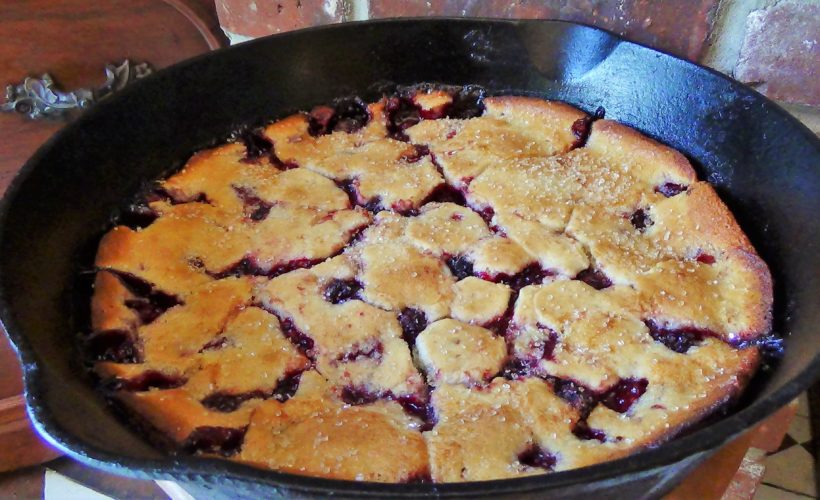 Iron Skillet Blackberry Cobbler