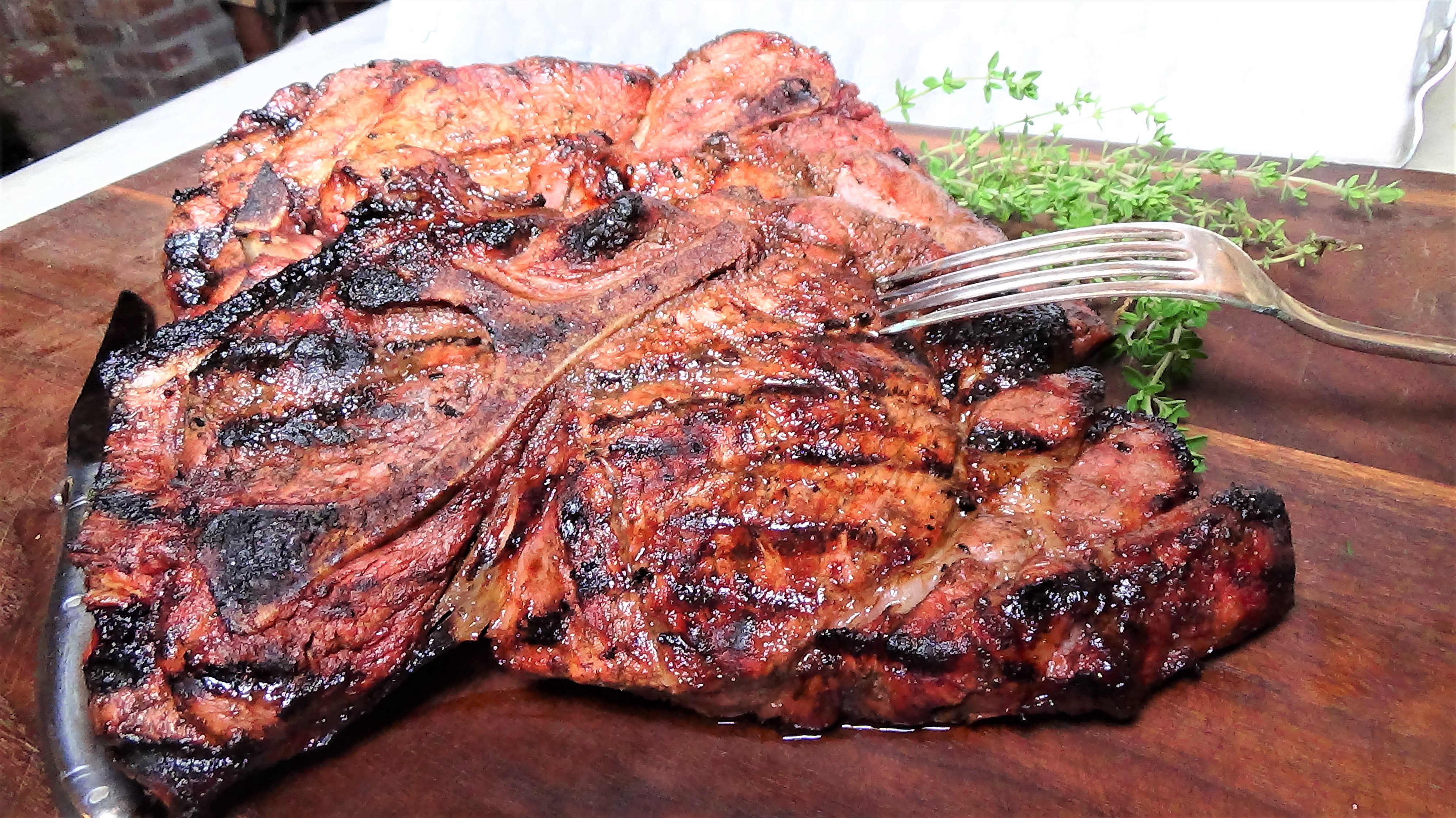 Grilled, Balsamic Marinated Pork Steaks