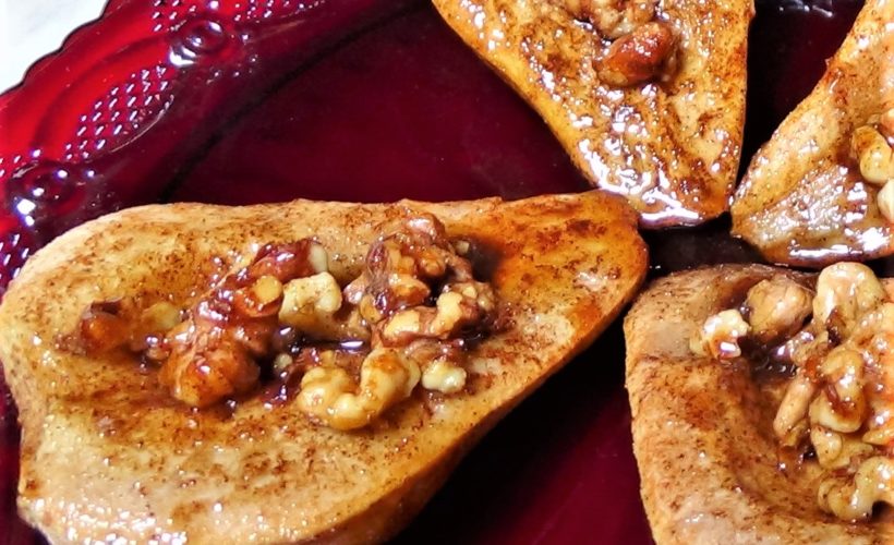 Baked Pears with Brown Sugar and Brandy