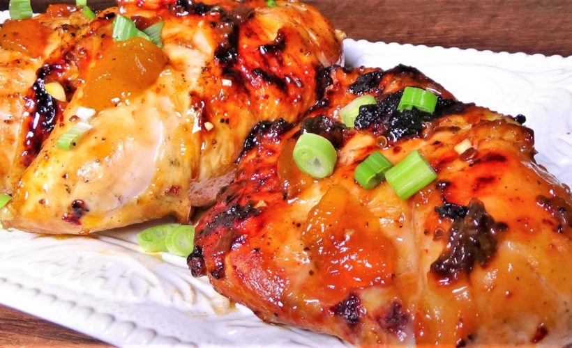 Peach, Chipotle Grilled Chicken
