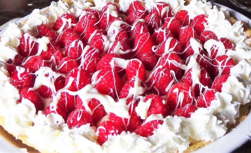 White Chocolate Raspberry Pie