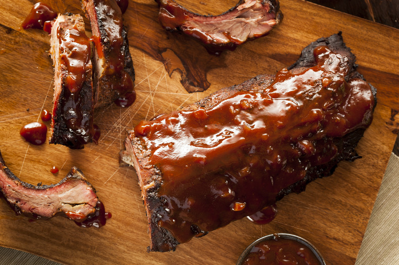 Baby Back Ribs with Brown Sugar, Bourbon Sauce